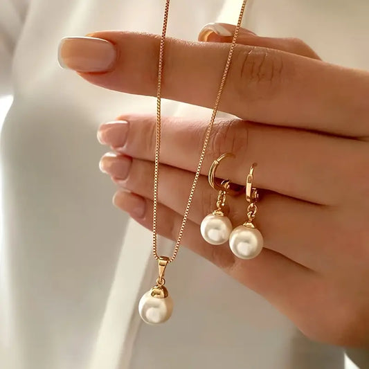 Golden Grace Set de Joyas con Perlas | Oro