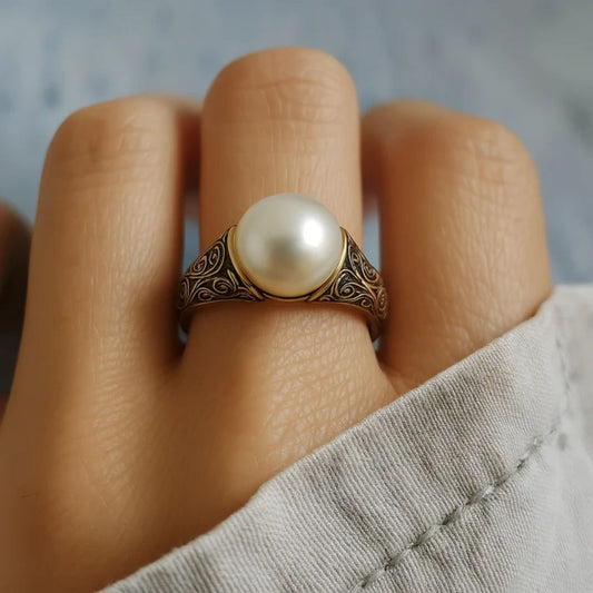 Timeless Vintage Perla Oro Anillo