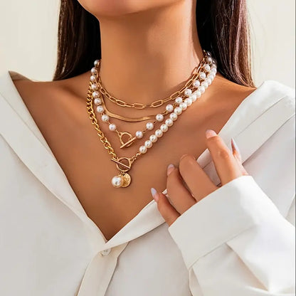 Modern Perla Layered Set de Collares