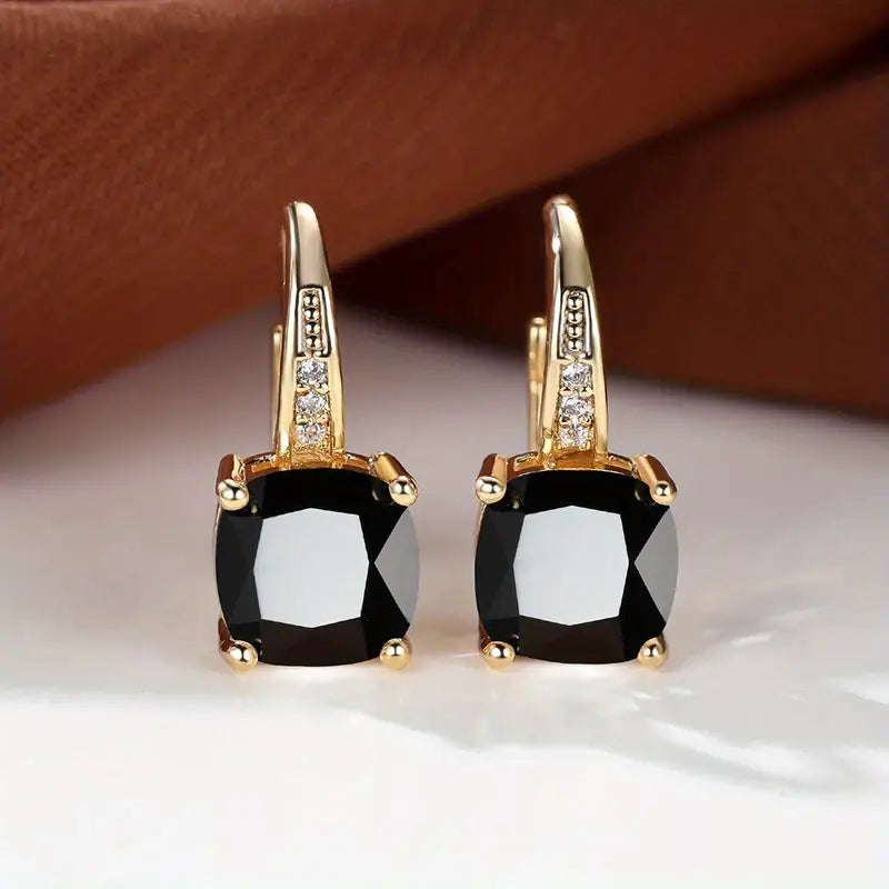 Mystic Zafiro Piedra Aretes de Aro | Oro