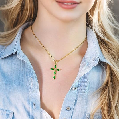 Esmeralda Cross Collar | Oro