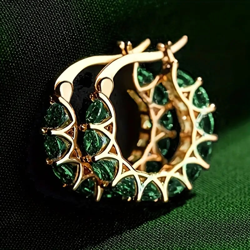Elena Marlowe Aretes de Aro | Blanco Oro