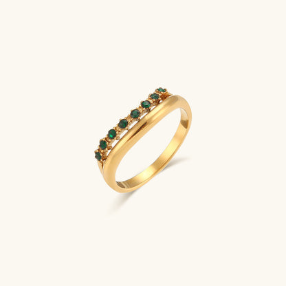 Adeline Diamante Simulant Oro Anillo