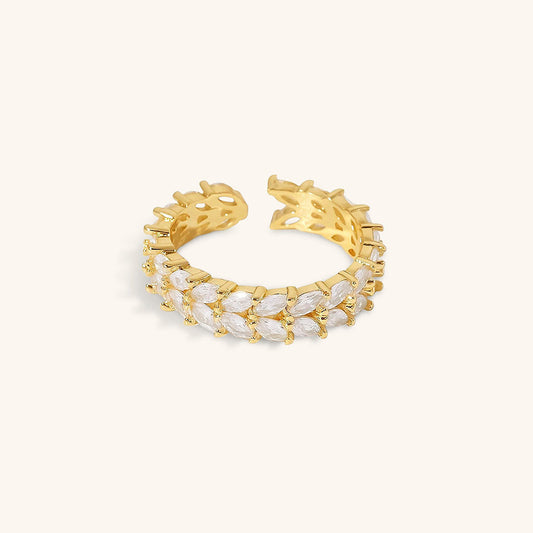 Clarisse Patterned Oro Anillo