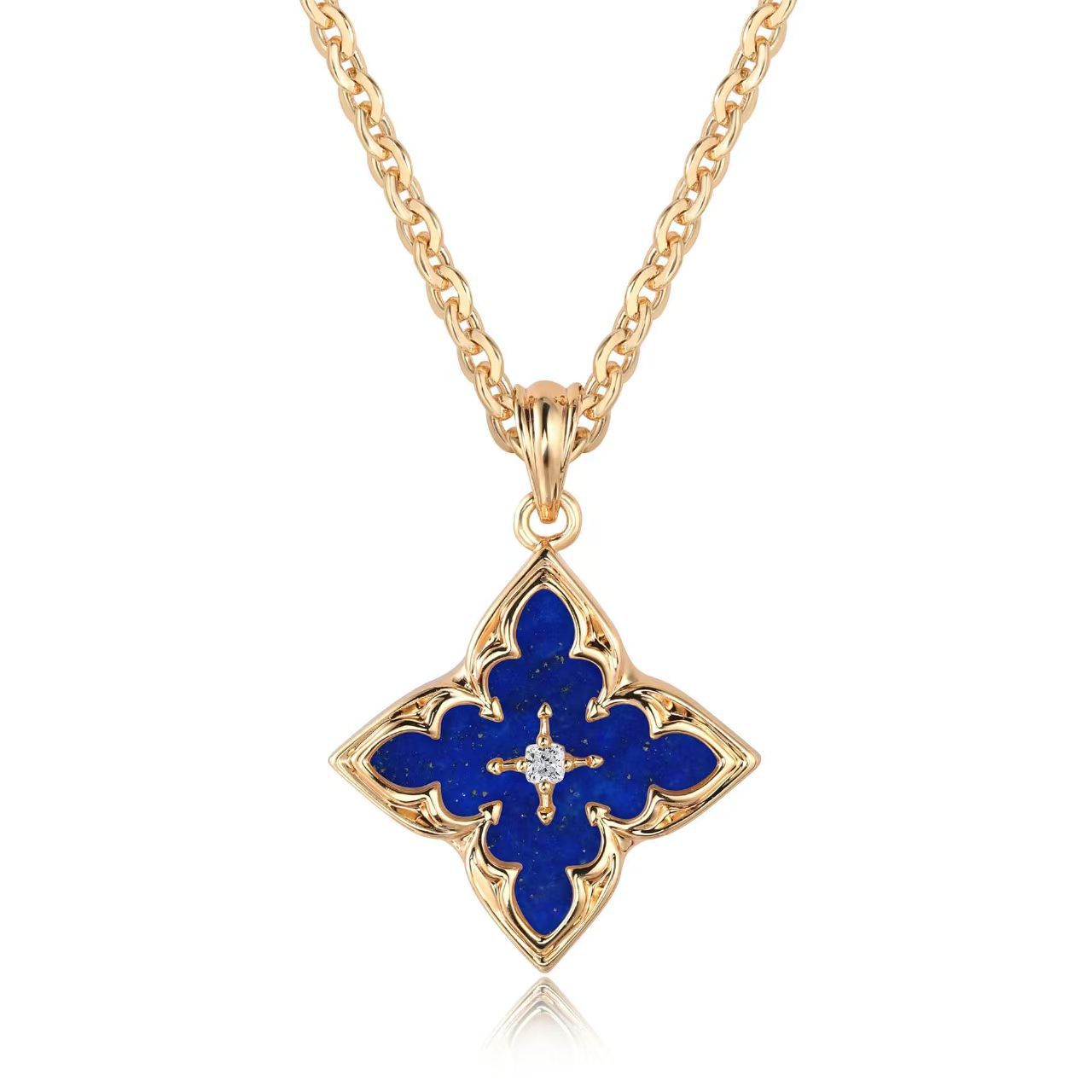 Blue Clover Pendant Collar | Oro