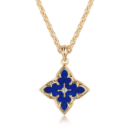 Blanco Clover Pendant Collar | Oro