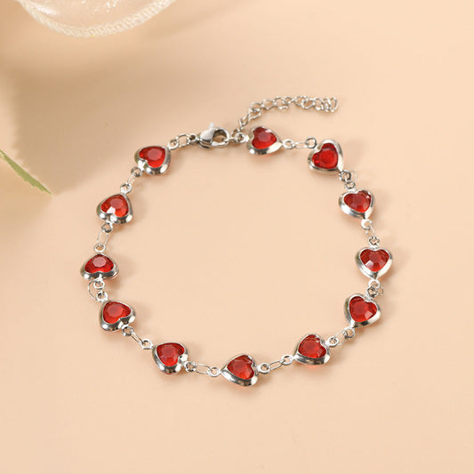 Ophelyra Garnetelle Pulsera | Blanco Oro