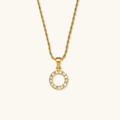 Maeve Letter Initial Diamante Collar
