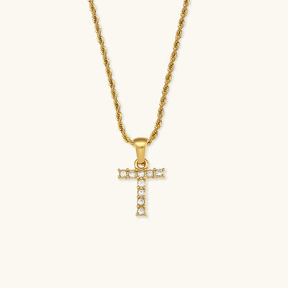 Maeve Letter Initial Diamante Collar