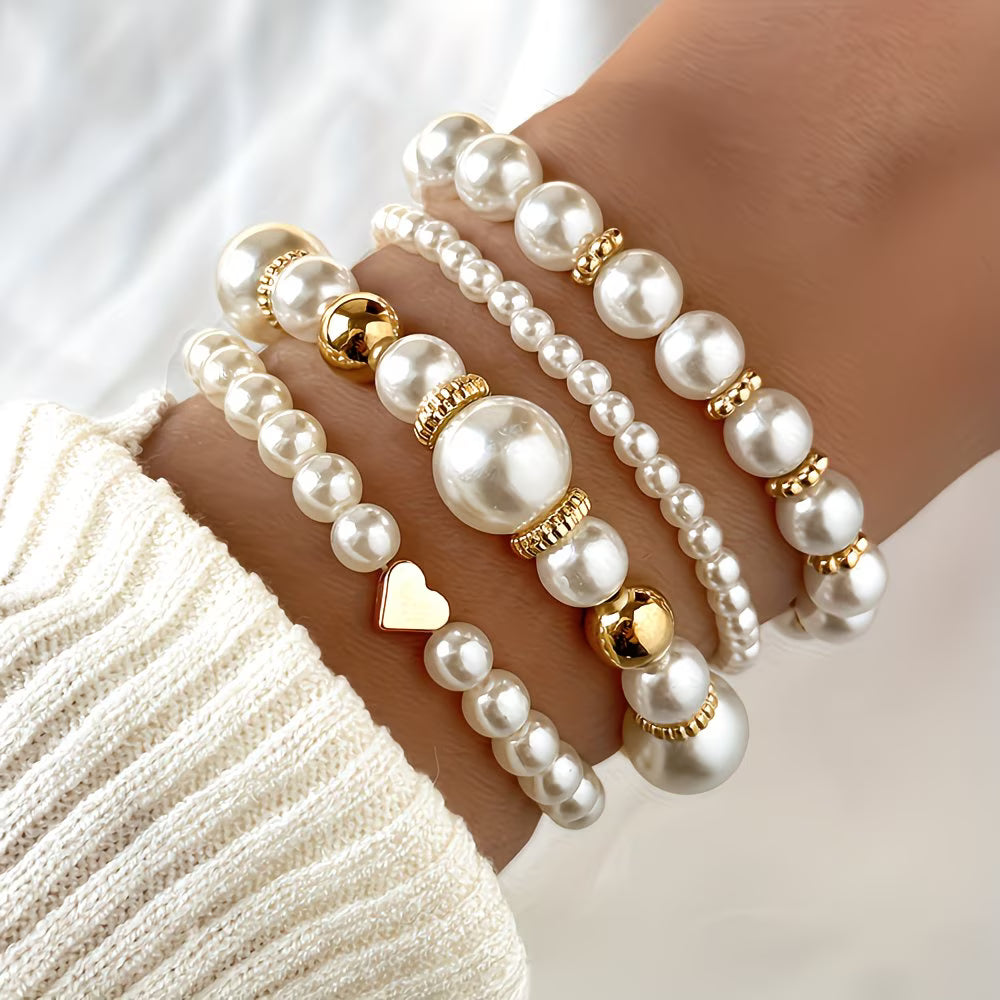 Perla Stacking Set de Pulseras of 4