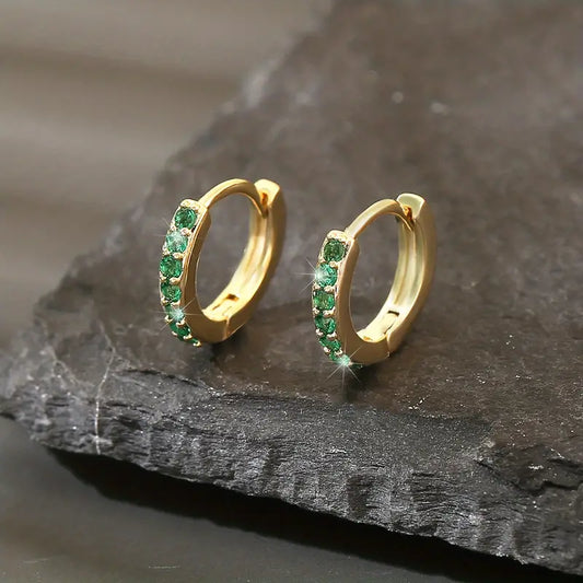 Oro Esmeralda Aretes de Aro