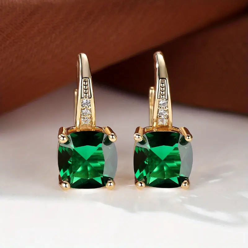Mystic Zafiro Piedra Aretes de Aro | Oro