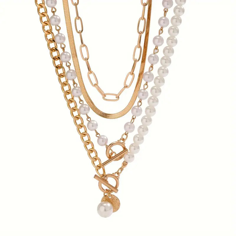 Modern Perla Layered Set de Collares