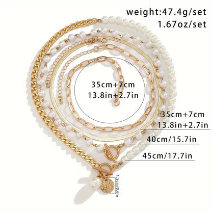 Modern Perla Layered Set de Collares