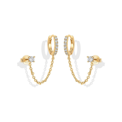 Adella Chain Aretes | Oro