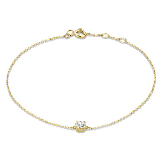 Cléa Moissanite Piedra Pulsera | Oro